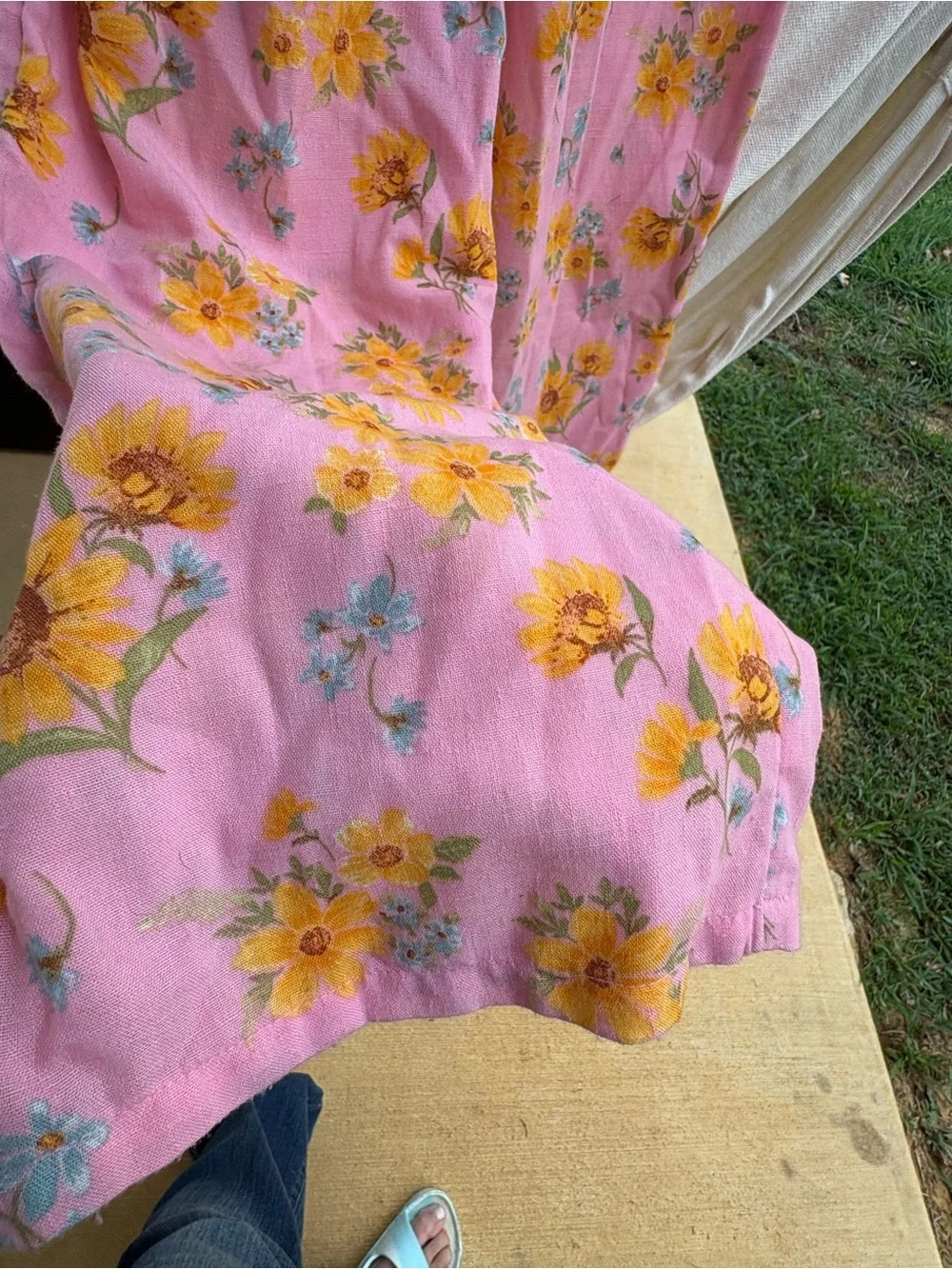 Girls' Pink Floral Smocked Jumper Old Navy size